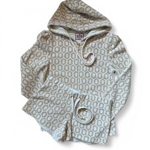💛Cream and gold Juicy Couture tracksuit jacket and shorts set
